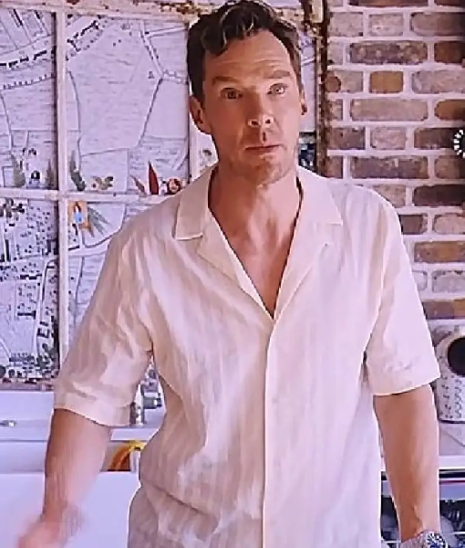 The Roses Benedict Cumberbatch White Striped Shirt