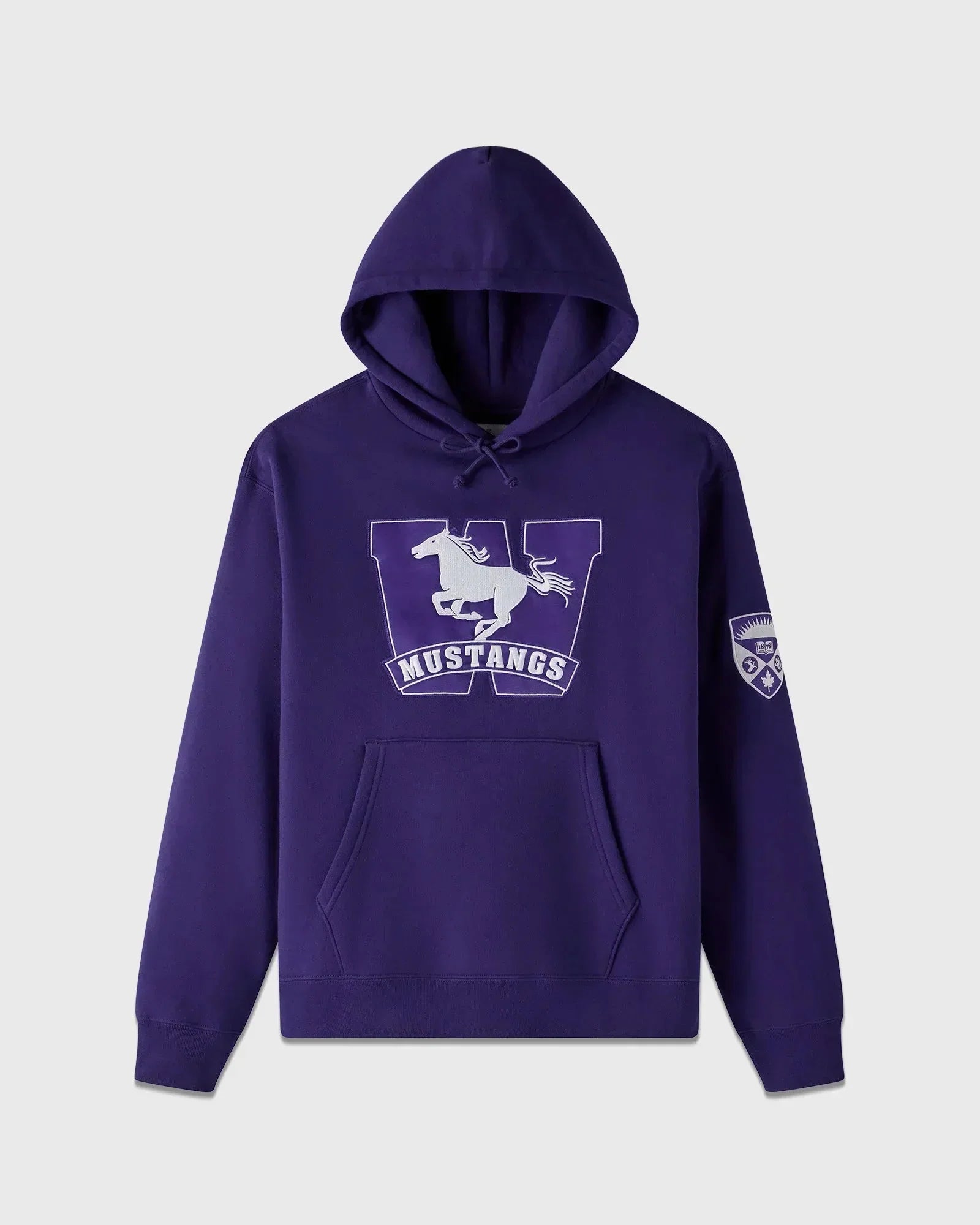 Unisex Campus Western Purple Fleece Hoodie