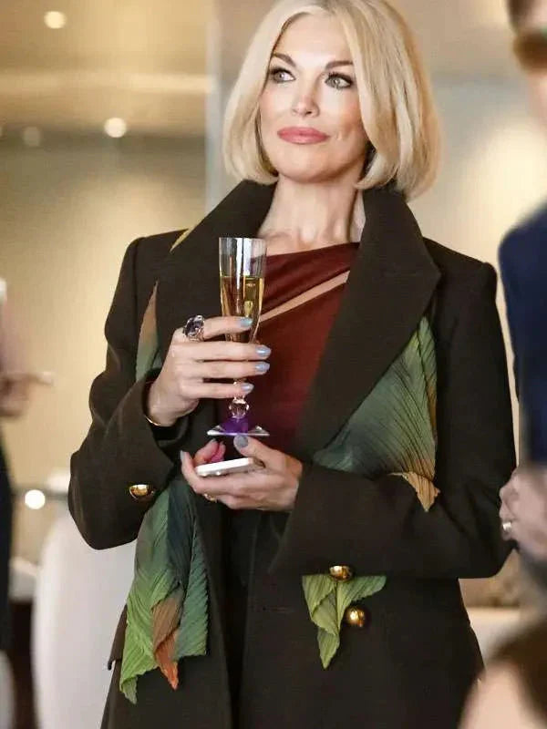 Hannah Waddingham The Woman in Cabin 10 Brown Coat