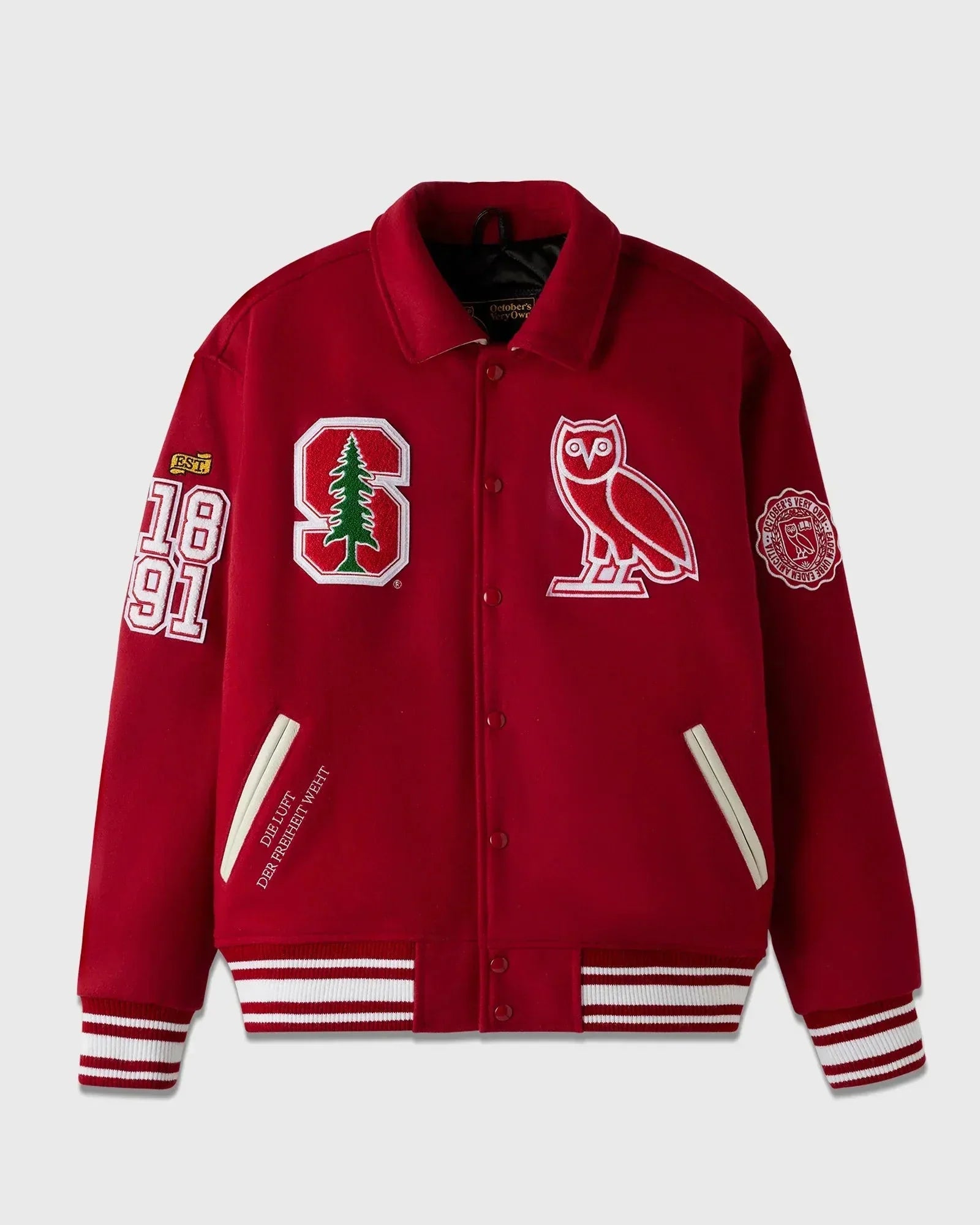 Stanford Campus Red Varsity Jacket