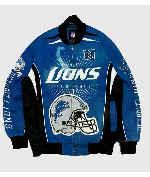 Vintage Detroit Lions Blue Racing Jacket