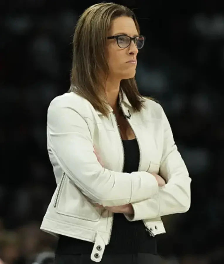 Stephanie White 2025 WNBA Playoffs Semifinal White Jacket