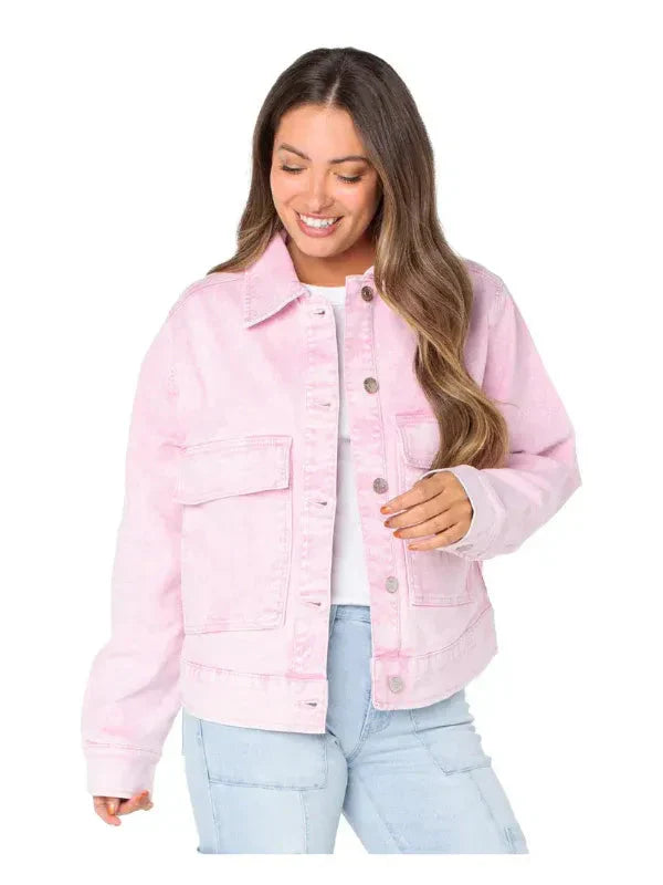 Women’s Celebrity Pink Oversized Denim Jacket