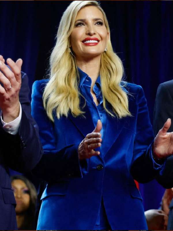 Ivanka Trump Blue Velvet Suit