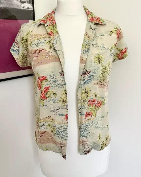 Friends S06 Rachel Green Hawaiian Print Shirt