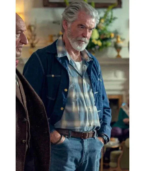 Pierce Brosnan Blue Denim Jacket