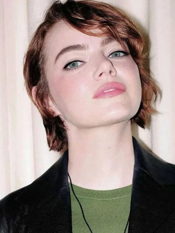 Emma Stone Bugonia Black Leather Jacket