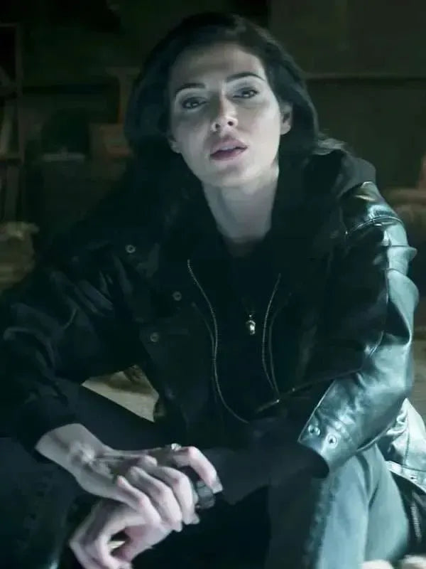 Women’s Razane Jammal Black Leather Jacket