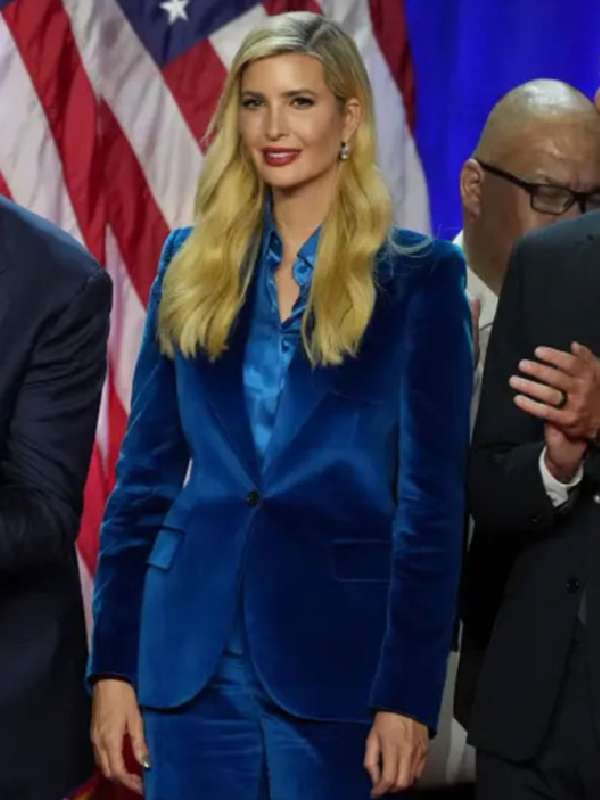 Ivanka Trump Blue Velvet Suit