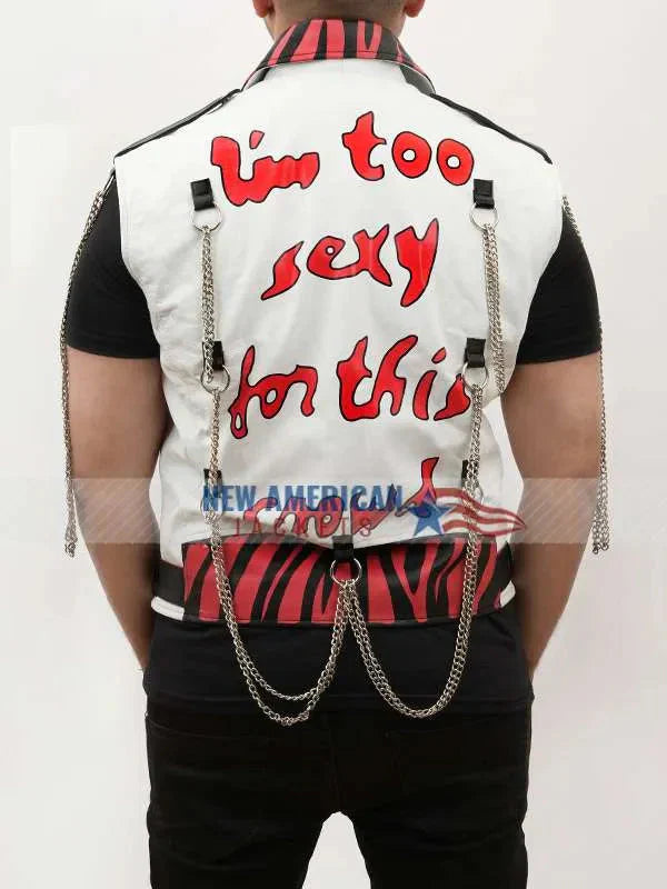 Shawn Michaels Heart Printed White Vest