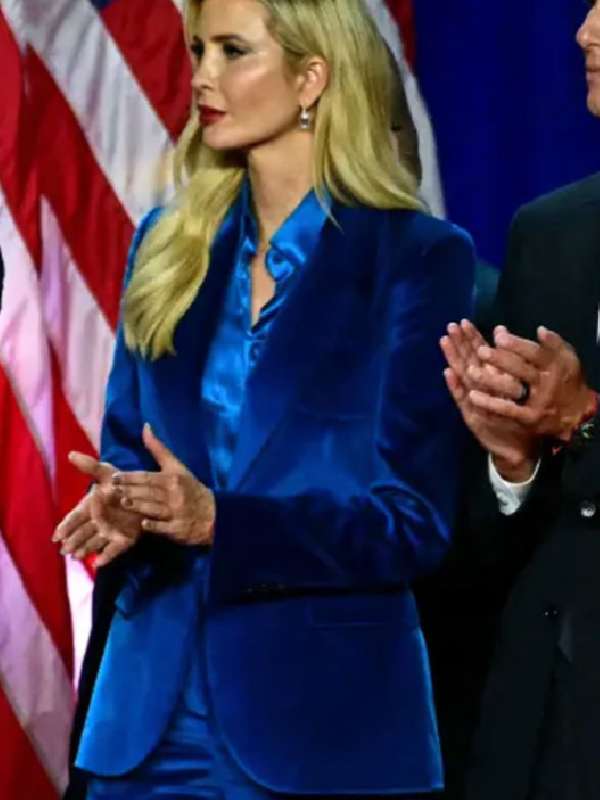 Ivanka Trump Blue Velvet Suit