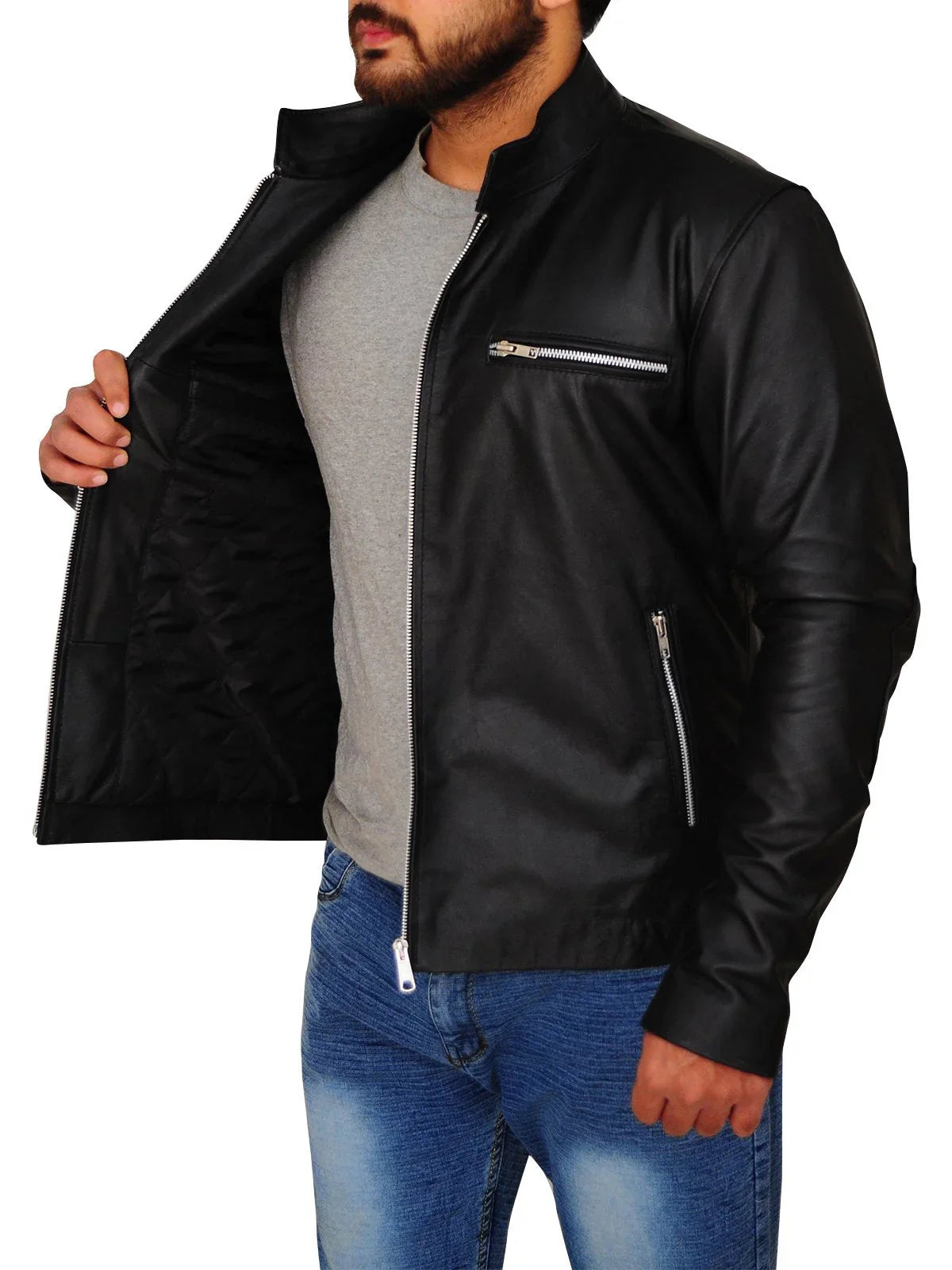 Damon Salvatore Vampire Diaries Leather Jacket