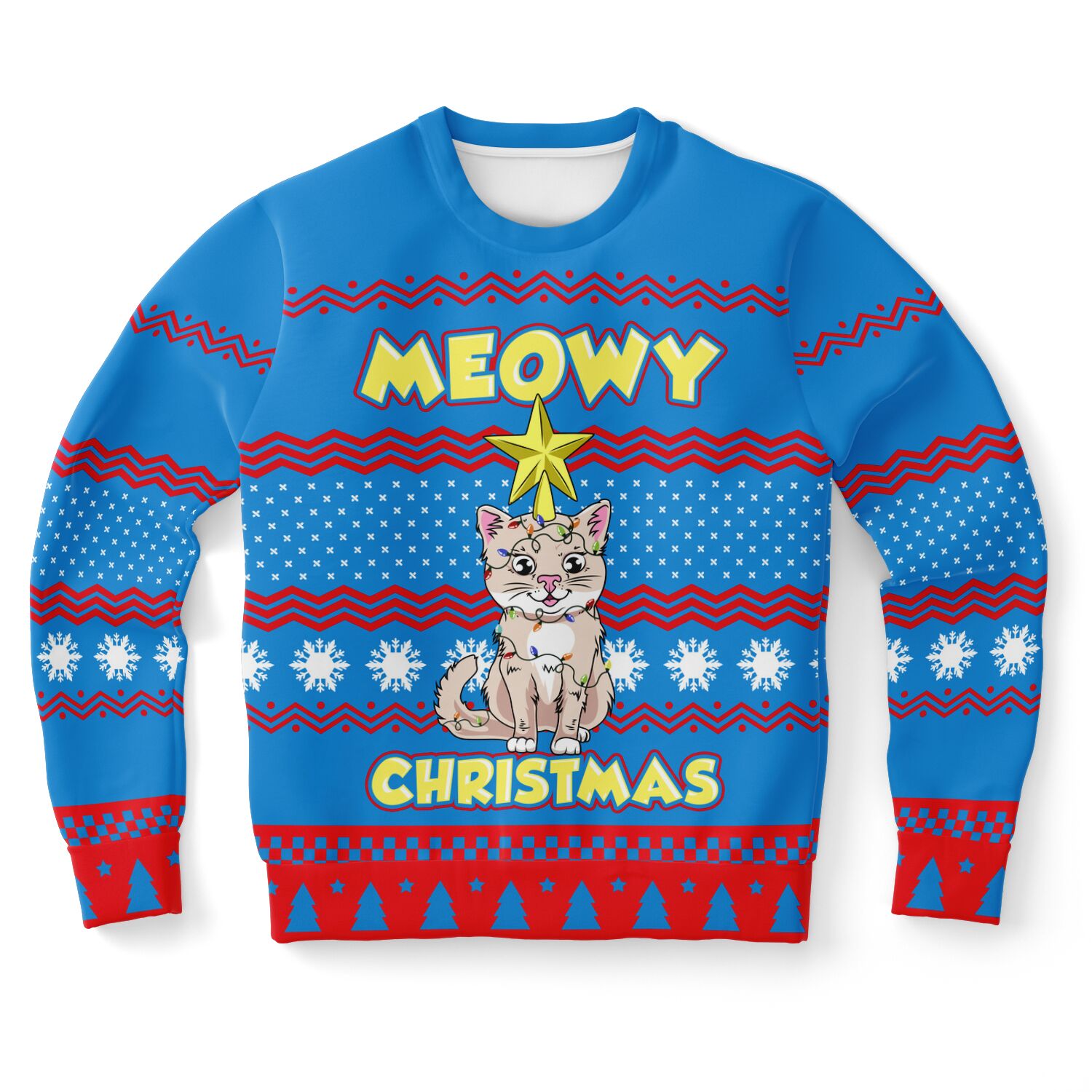 Meowy Christmas Cat Christmas Sweatshirt