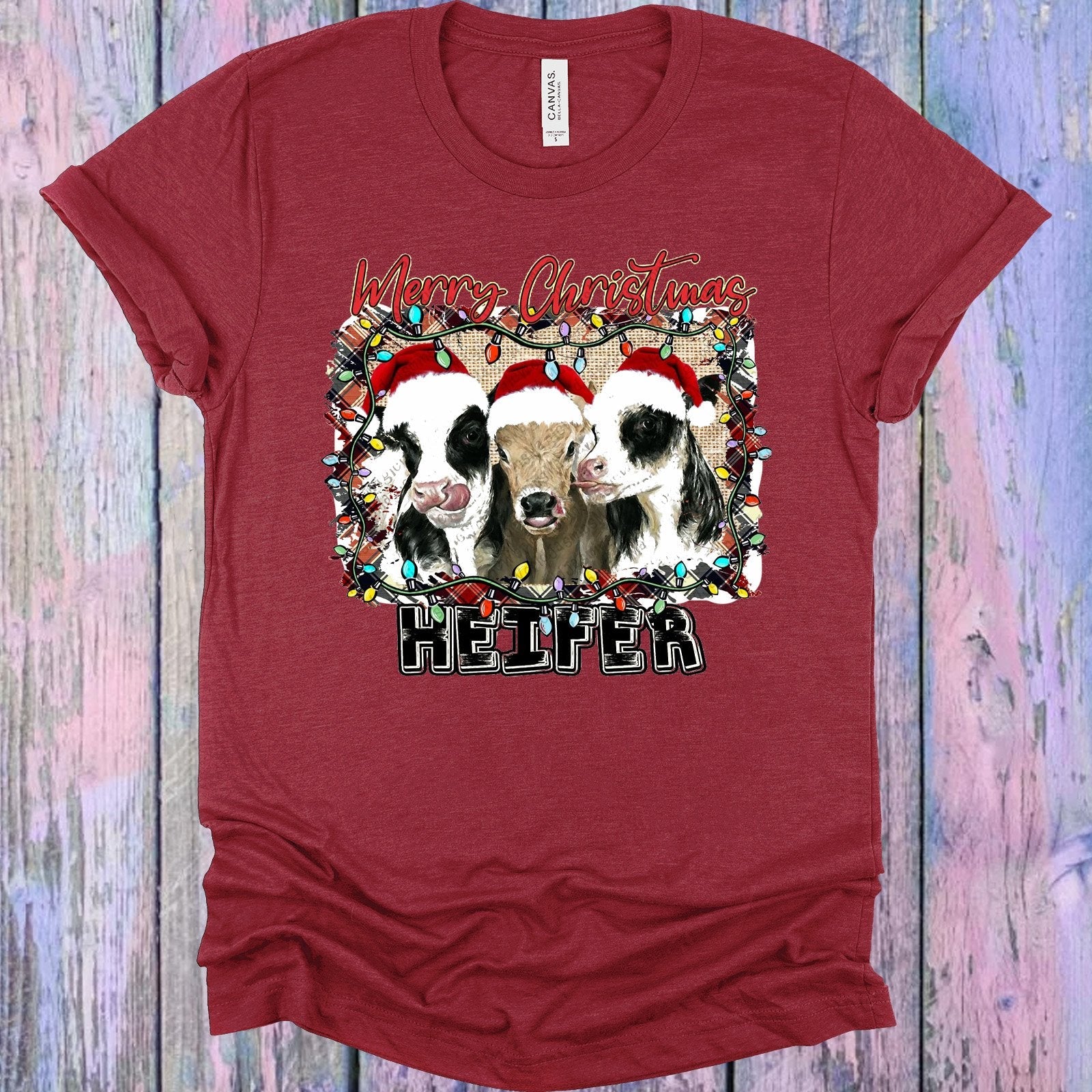 Merry Christmas Heifer Graphic Tee