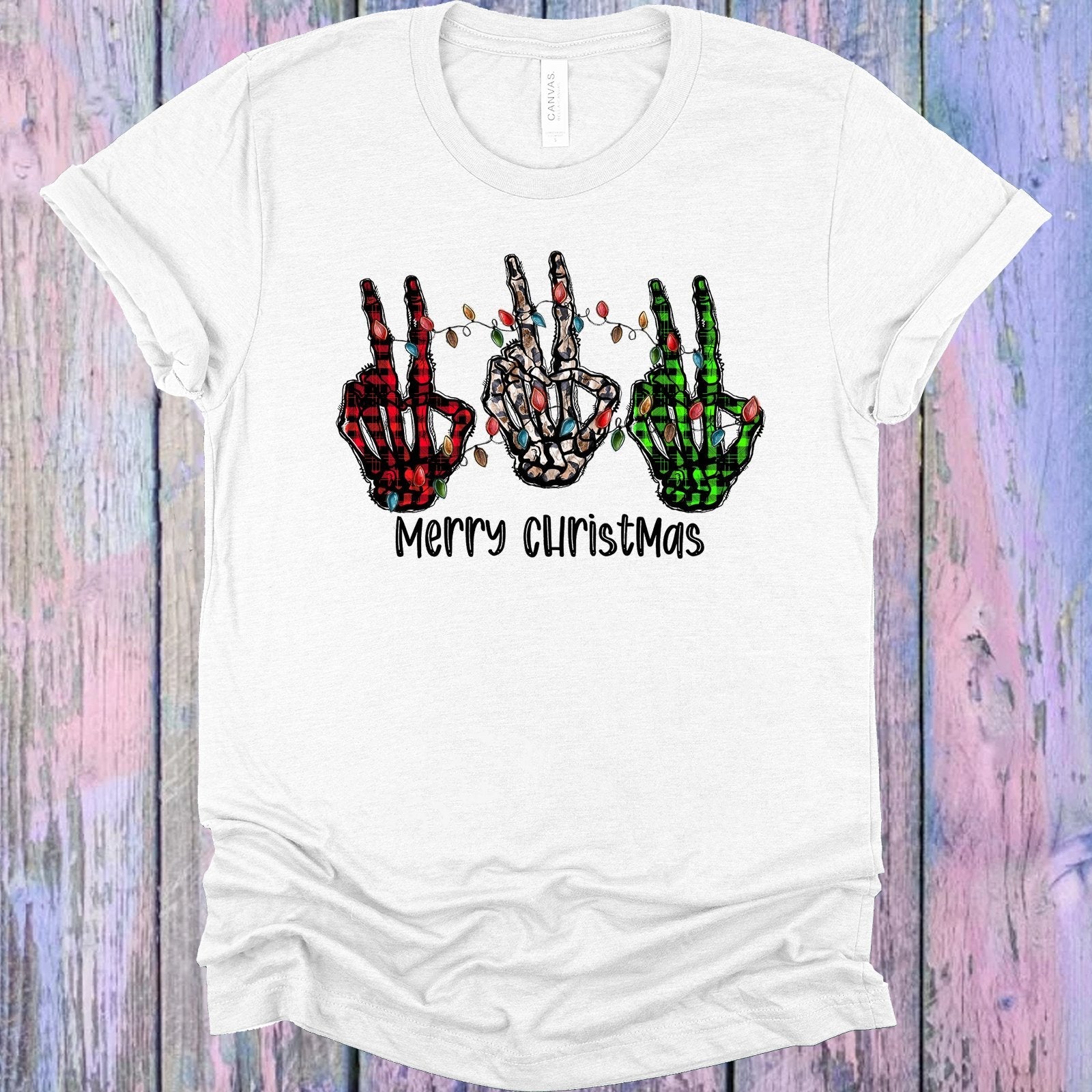 Merry Christmas Skeleton Graphic Tee