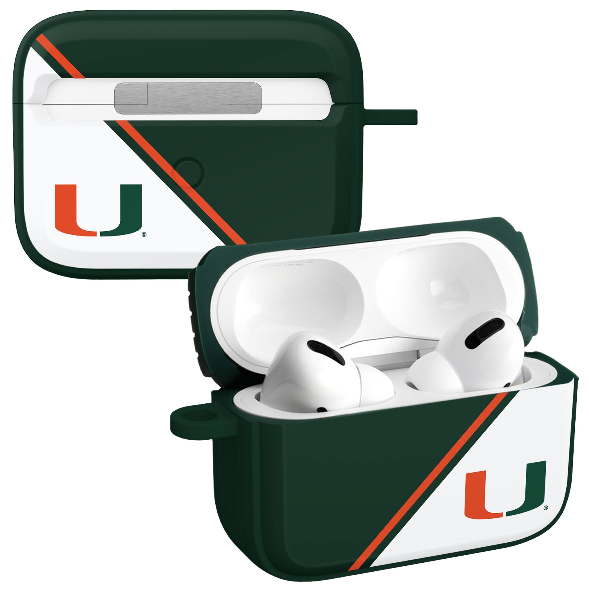 Miami Hurricanes HDX Champion Series Apple AirPods Pro 1 &amp;amp; 2 Case Cover