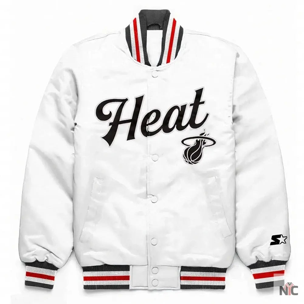 Miami Heat Exclusive White Satin Jacket