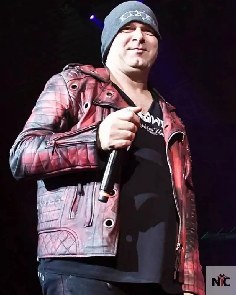 Michael Kiske Halloween Music Festival Red Leather Jacket