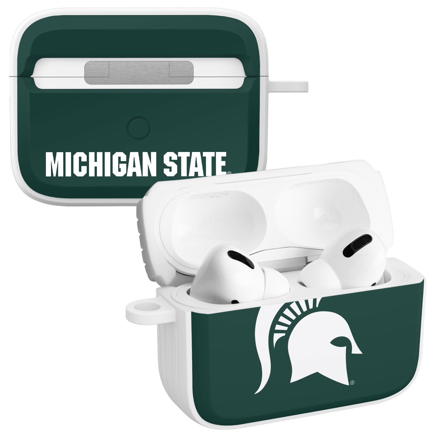 Michigan State MSU Spartans HDX Apple Airpods Pro 1 &amp;amp; 2 Case Cover