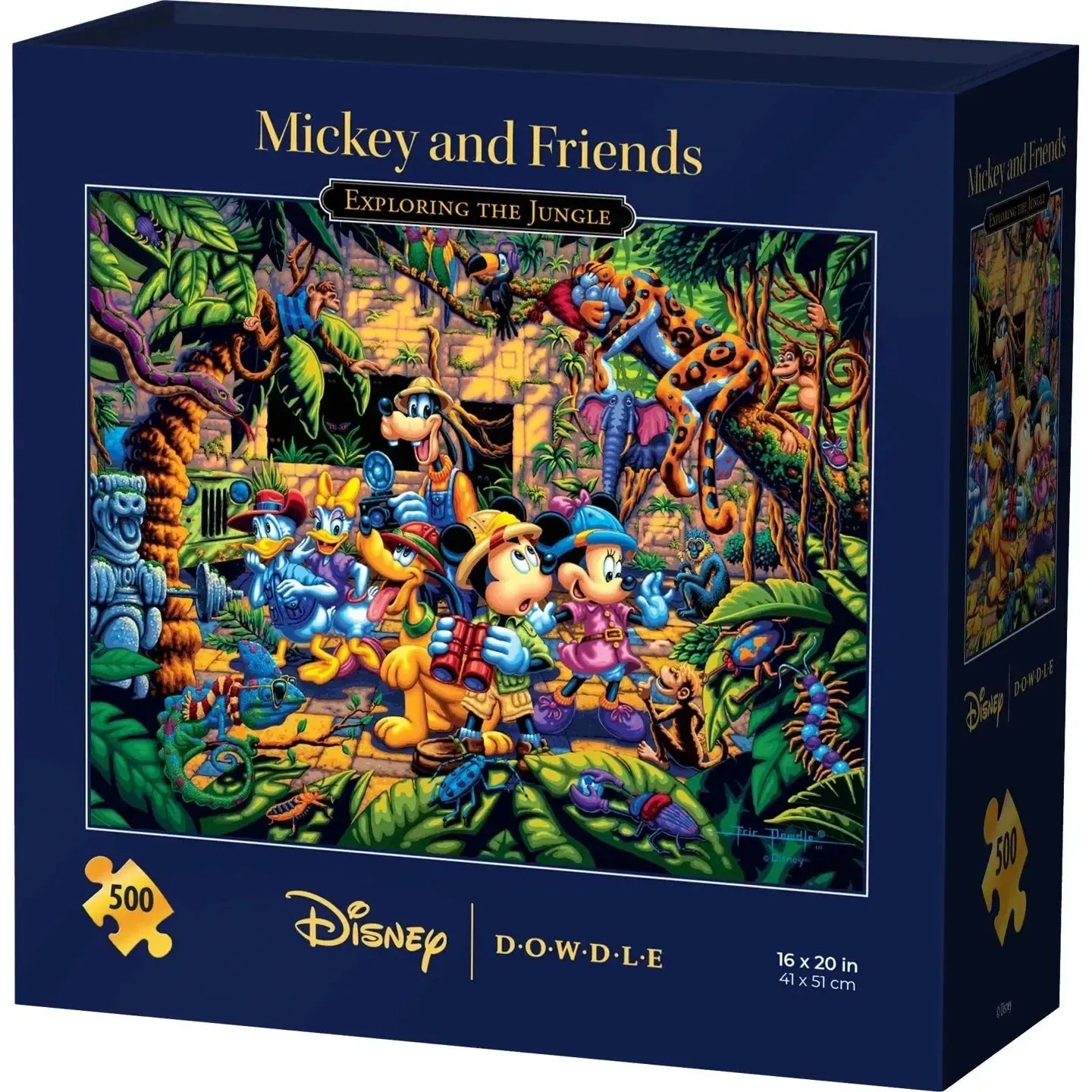 Mickey &amp;amp; Friends Exploring the Jungle 500 Piece Jigsaw Puzzle Disney x Dowdle