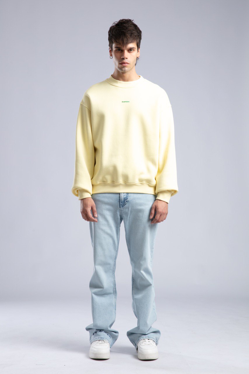 Minimalist Oversized Crewneck Sweatshirt - CATCH Logo Pullover