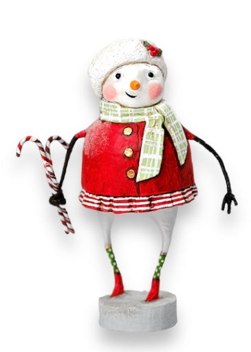 Minty Christmas Snowgirl Figurine by Lori Mitchell