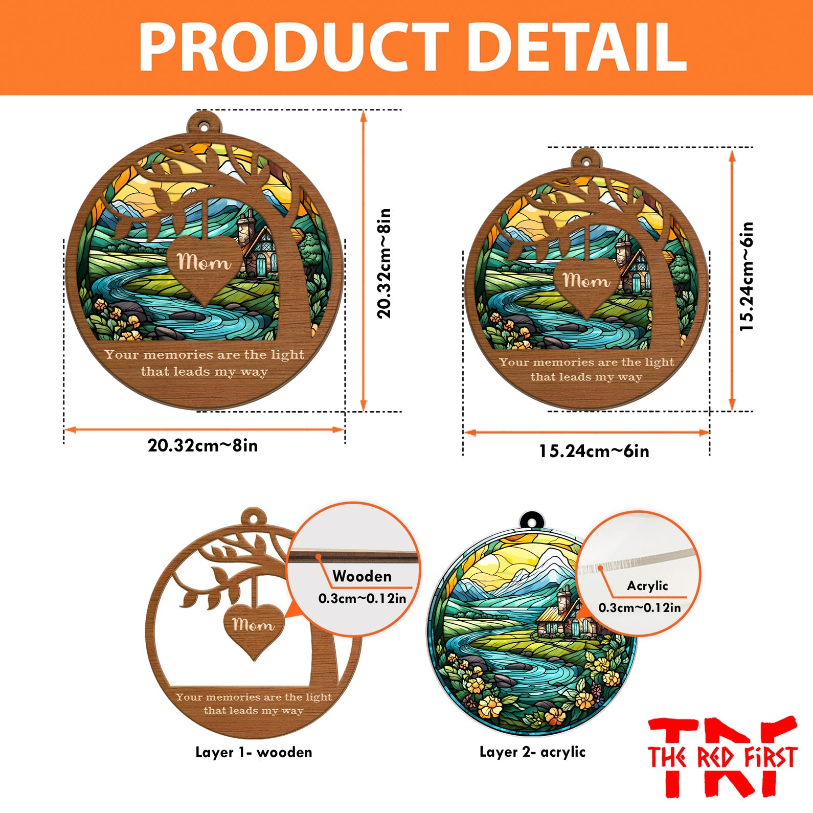 Your Memories Are The Light That Leads My Way Suncatcher Ornament, Custom Name Suncatchers, Gift For Family, Memorial Gift Ornament 681954