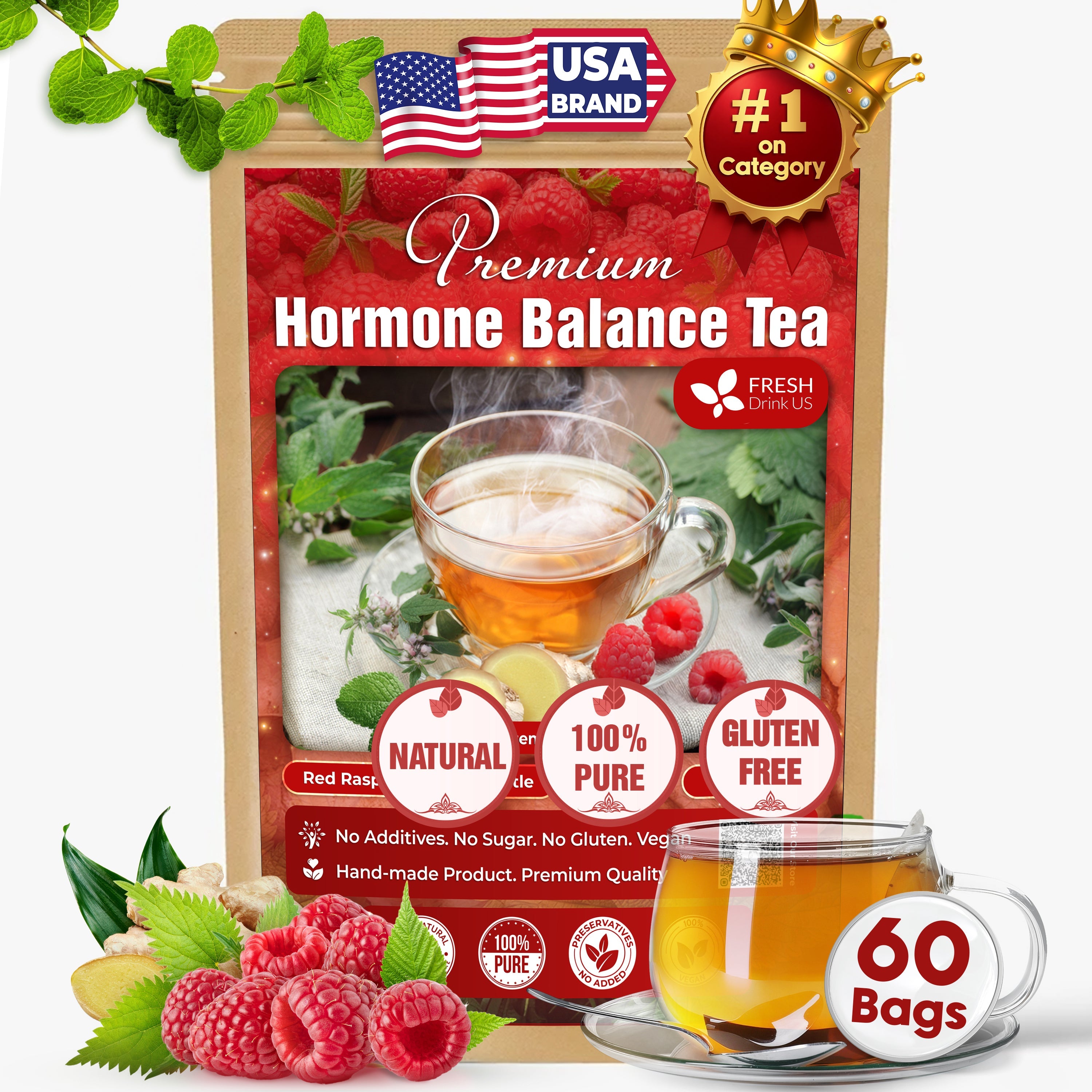 Hormone Balance Natural Menstrual Cycle Support Tea