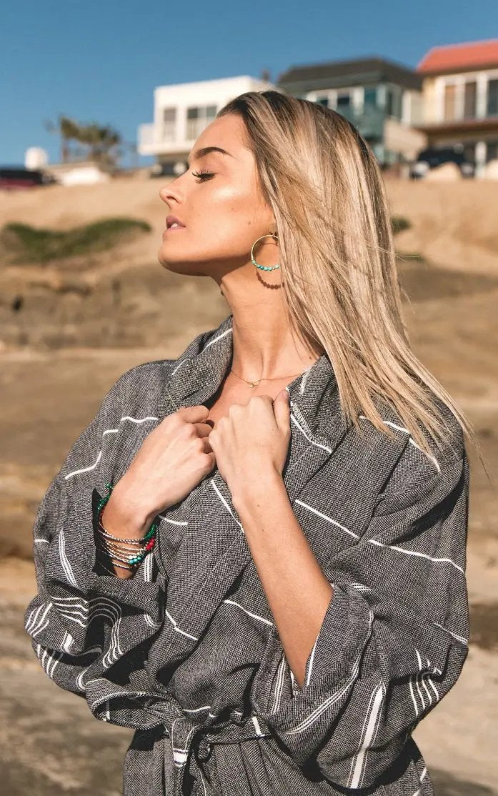 Basiclayersca Turkish Cotton Bathrobe Unisex Cozy Loungewear Premium Quality