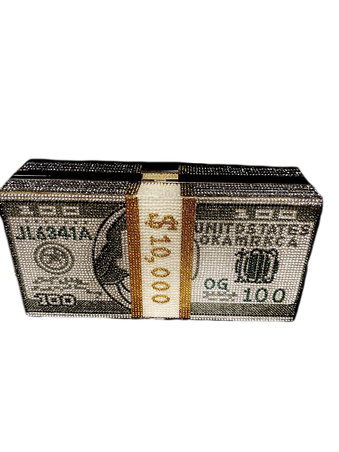 Bling Money Bag Clutch -Gray