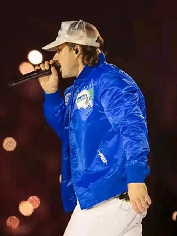 Morgan Wallen Seattle Seahawks Blue Varsity Jacket