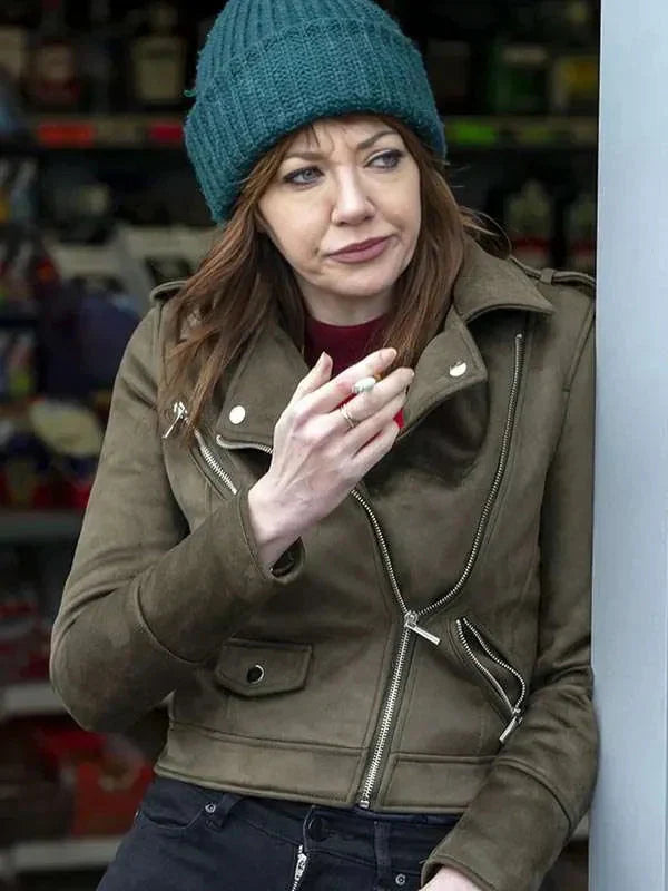 Motherland S02 Diane Morgan Suede Leather Jacket
