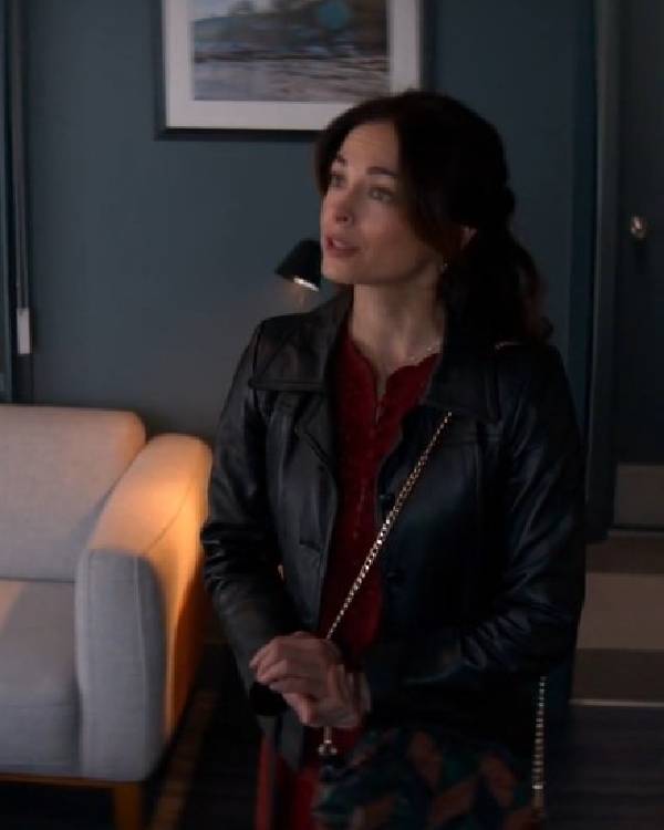 Murder in a Small Town Kristin Kreuk Black Leather Jacket