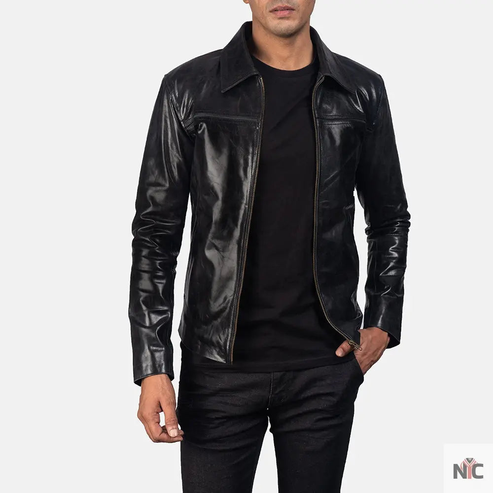Mystical Black Leather Jacket