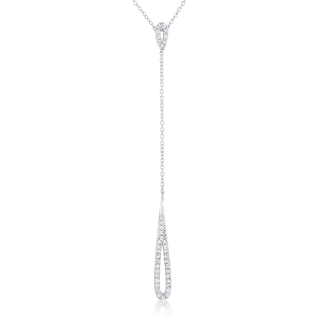 Chrisette 0.4ct CZ Classic Drop Lariat Necklace