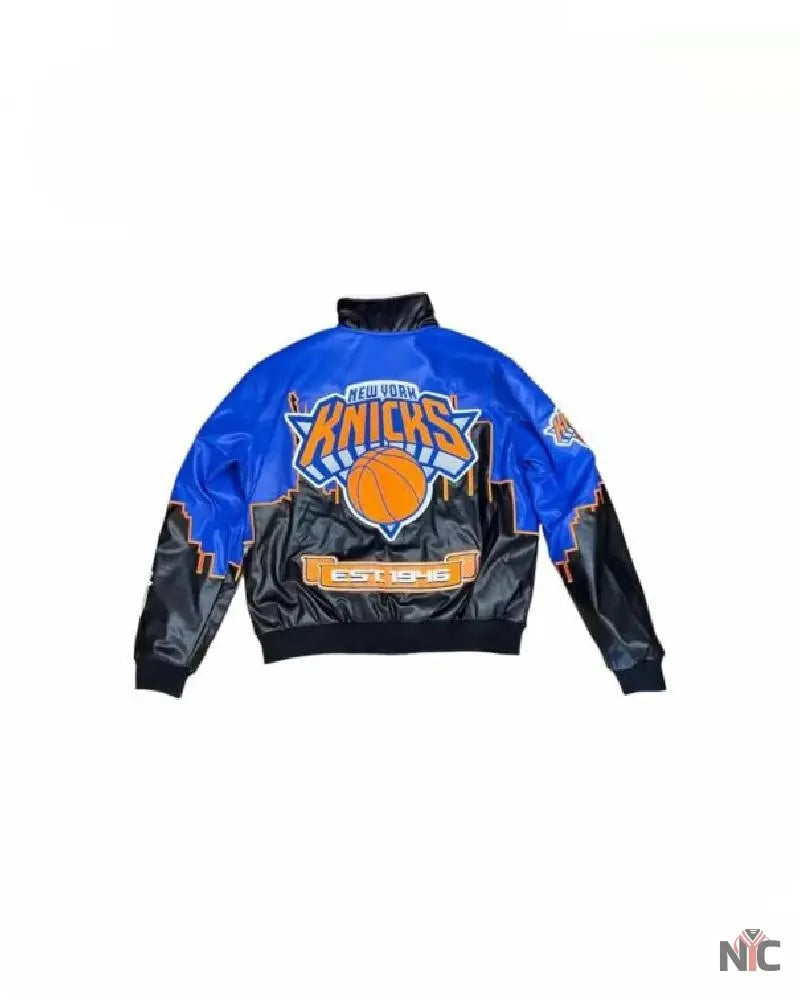 NBA Team NY Knicks Jeff Hamilton Leather Jacket