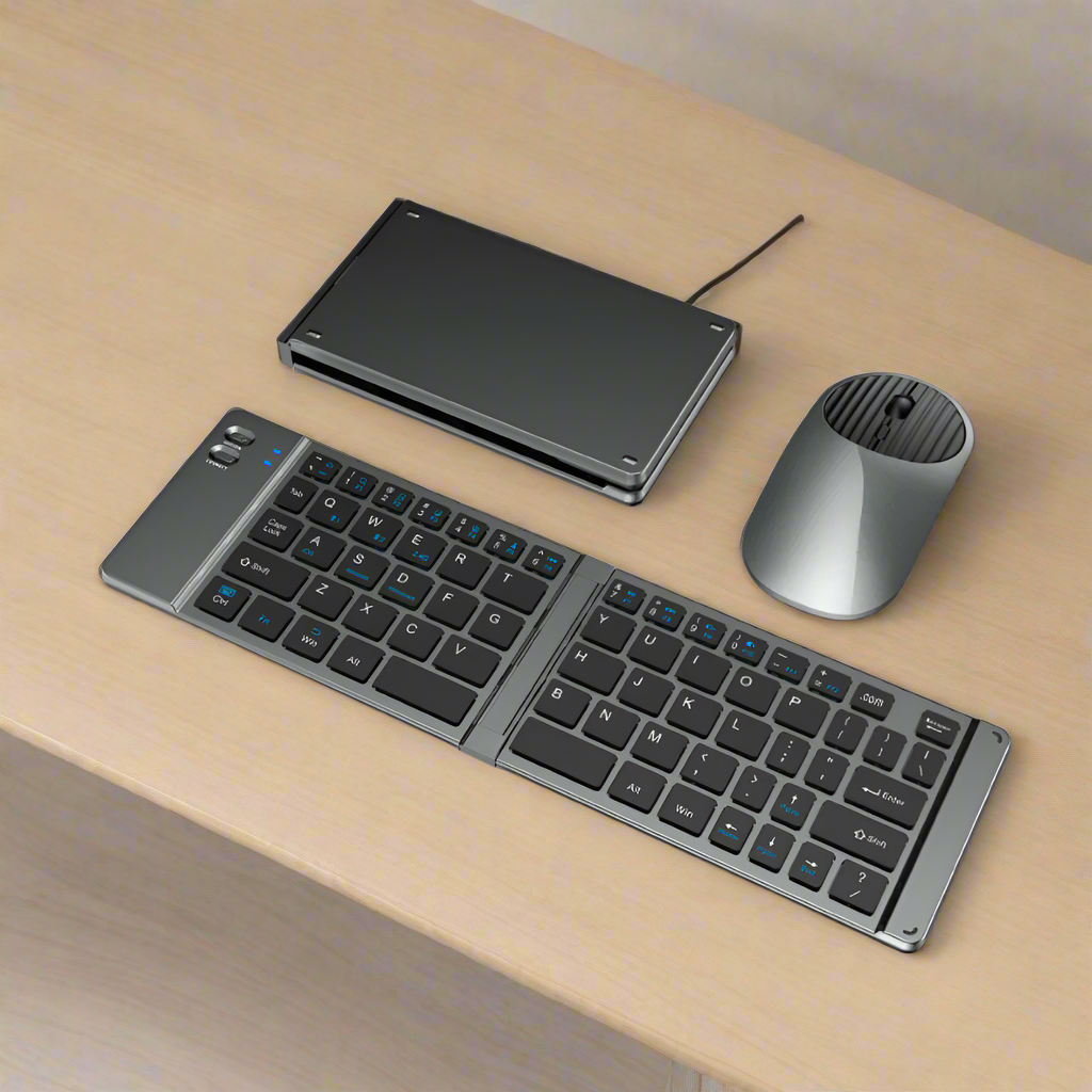 Dual Mode Foldable Wireless Keyboard and Mouse Set