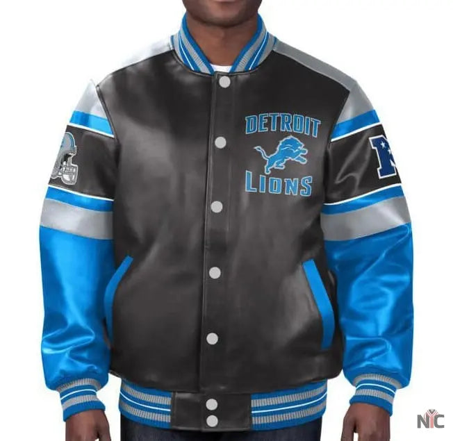 NFL Detroit Lions Leather Jacket