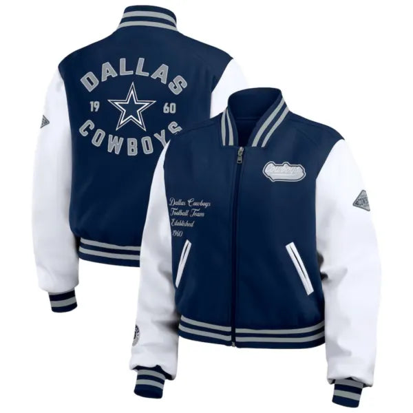 NFL Dallas Cowboys Varsity Style Full Zip Jacket for Women