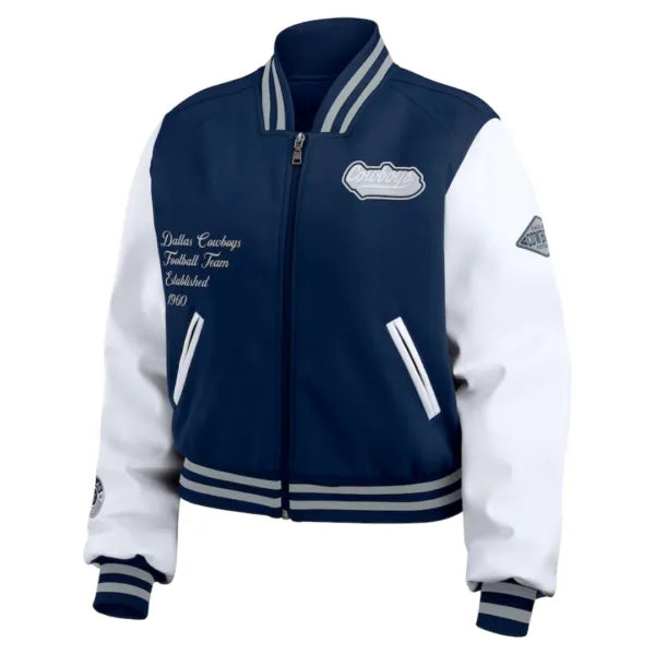 NFL Dallas Cowboys Varsity Style Full Zip Jacket for Women