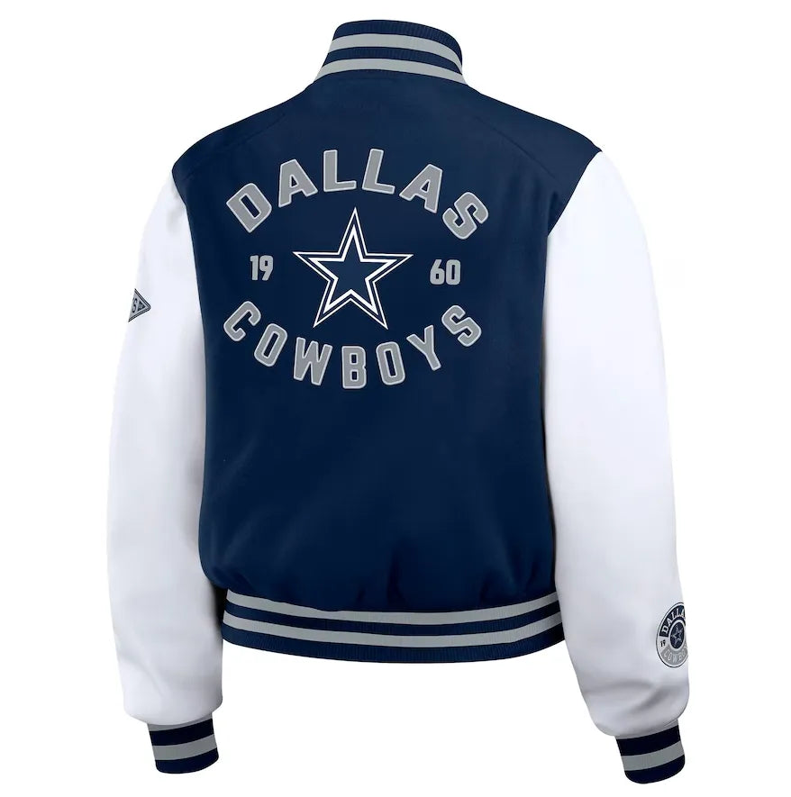 NFL Dallas Cowboys Varsity Style Full Zip Jacket for Women