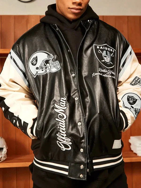 NFL Las Vegas Raiders Black Bomber Jacket
