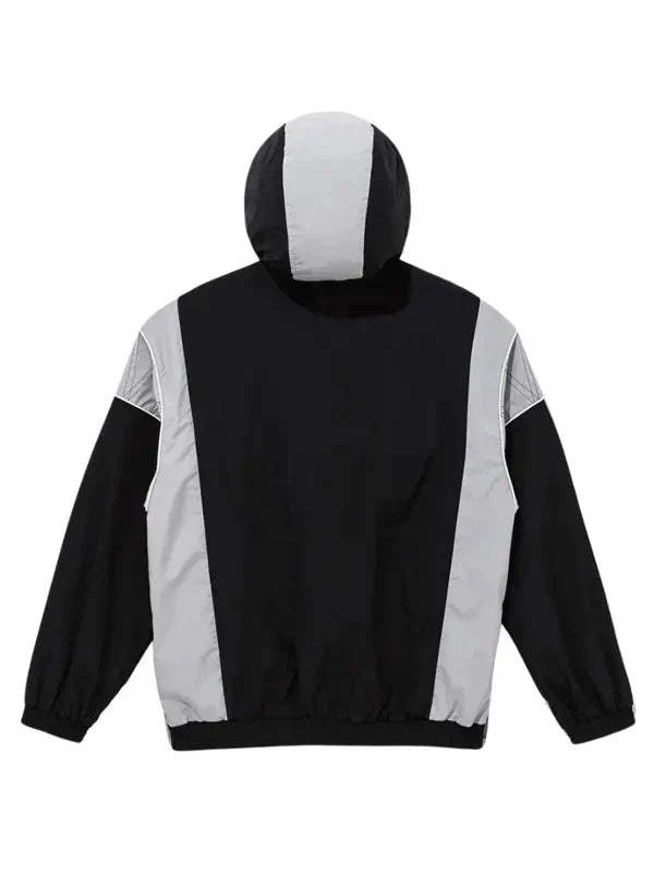 NFL Las Vegas Raiders Windbreaker Black Anorak Jacket