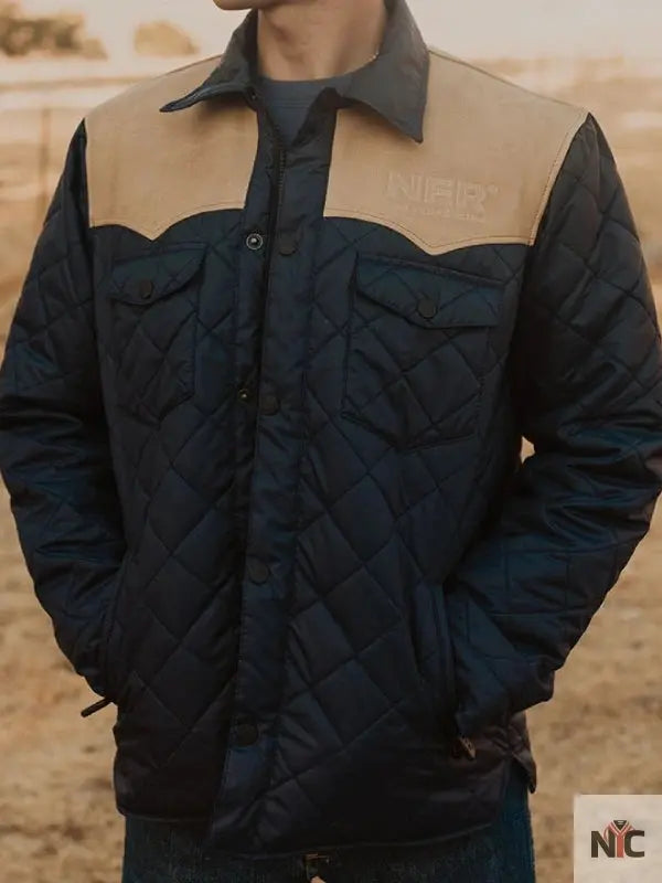 NFR Las Vegas 2024 Blue Quilted Jacket