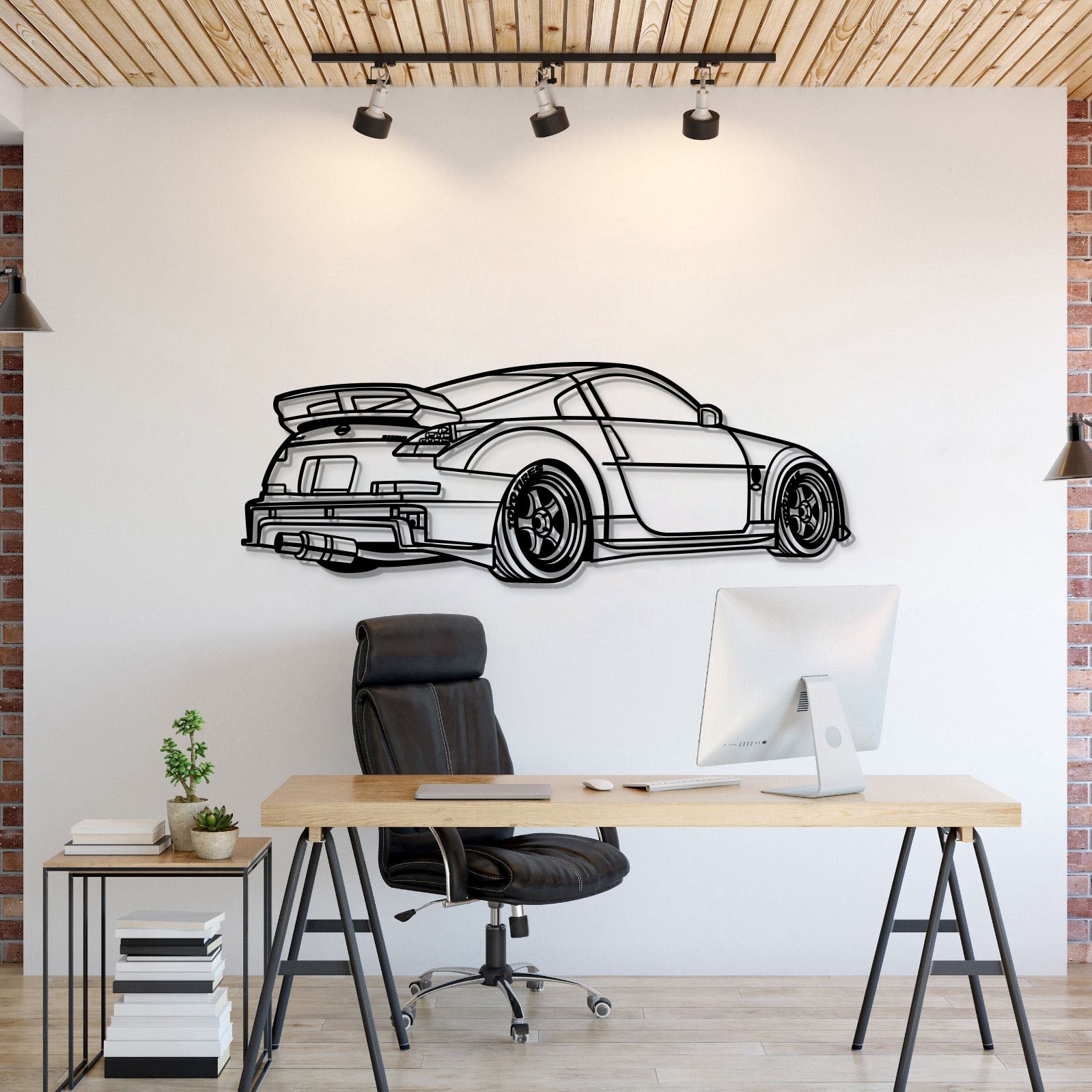 350z  Perspective Metal Car Wall Art - MT1178
