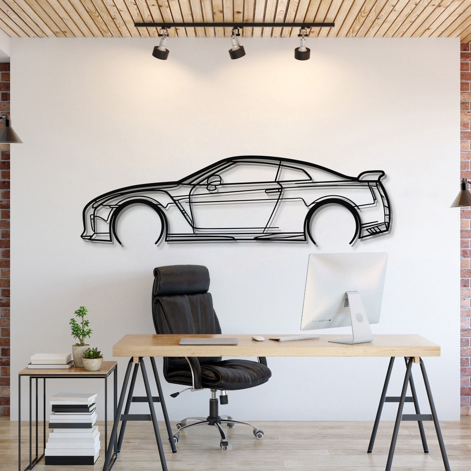 GT-R R35 Detailed Metal Car Wall Art - MT0989