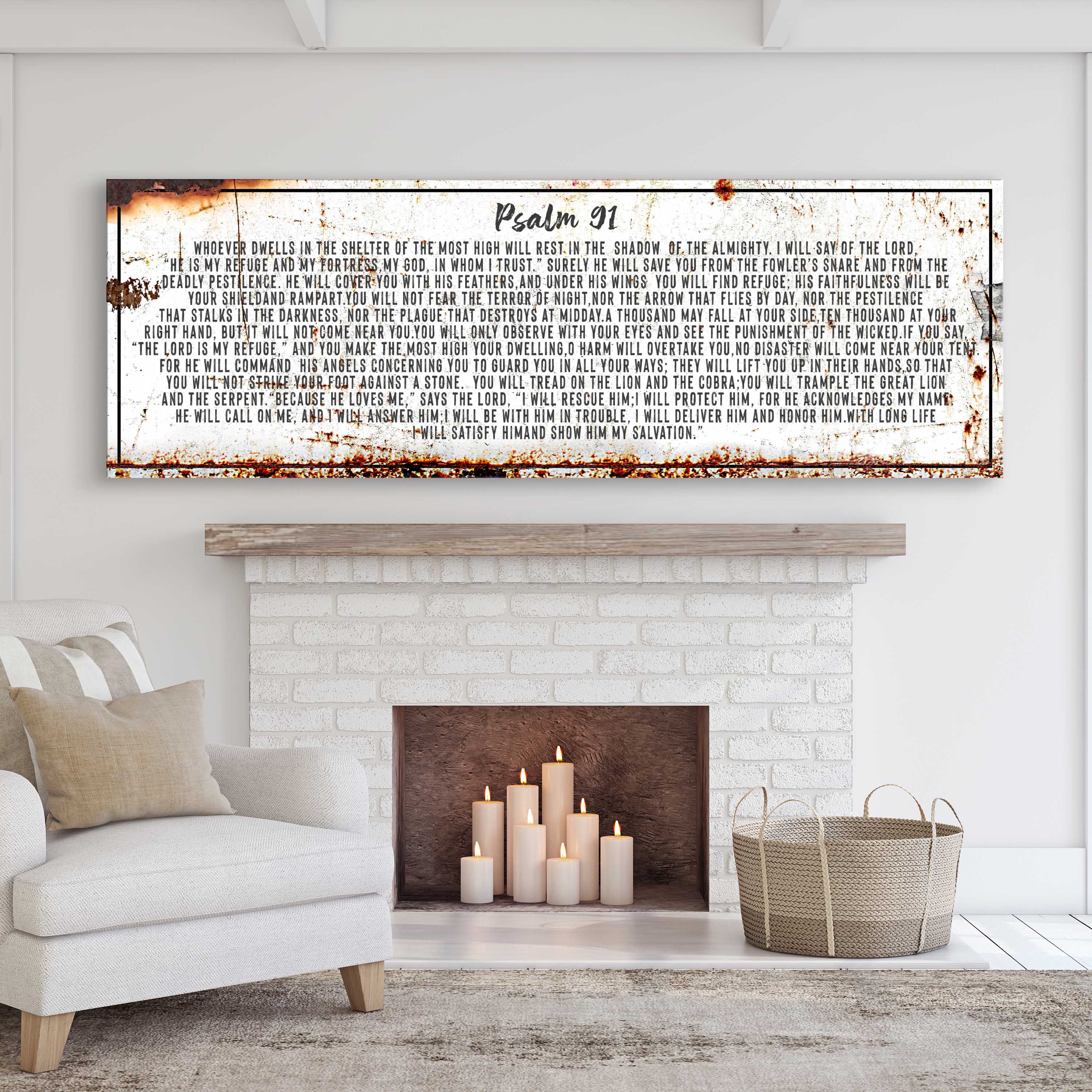 Psalm 91 - He Is My Refuge Sign