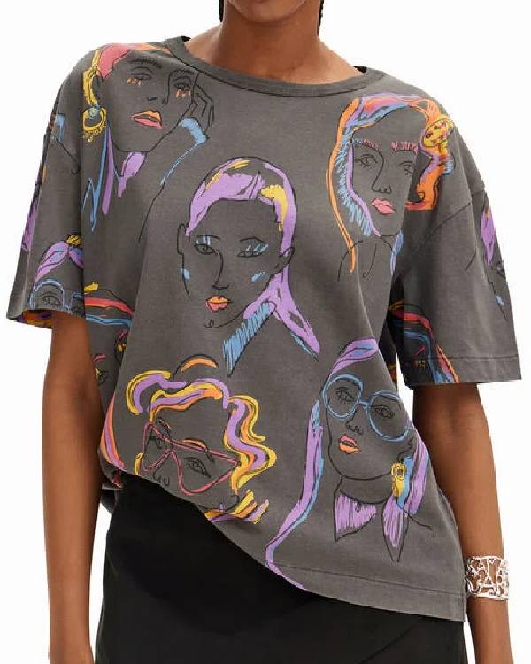 NOUVEAU JOUR Nélia Keciri Print T-Shirt