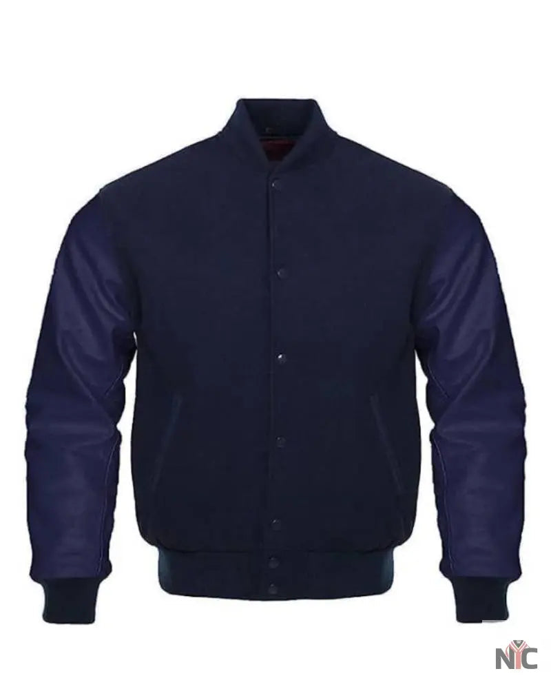 Navy Blue Varsity Jacket