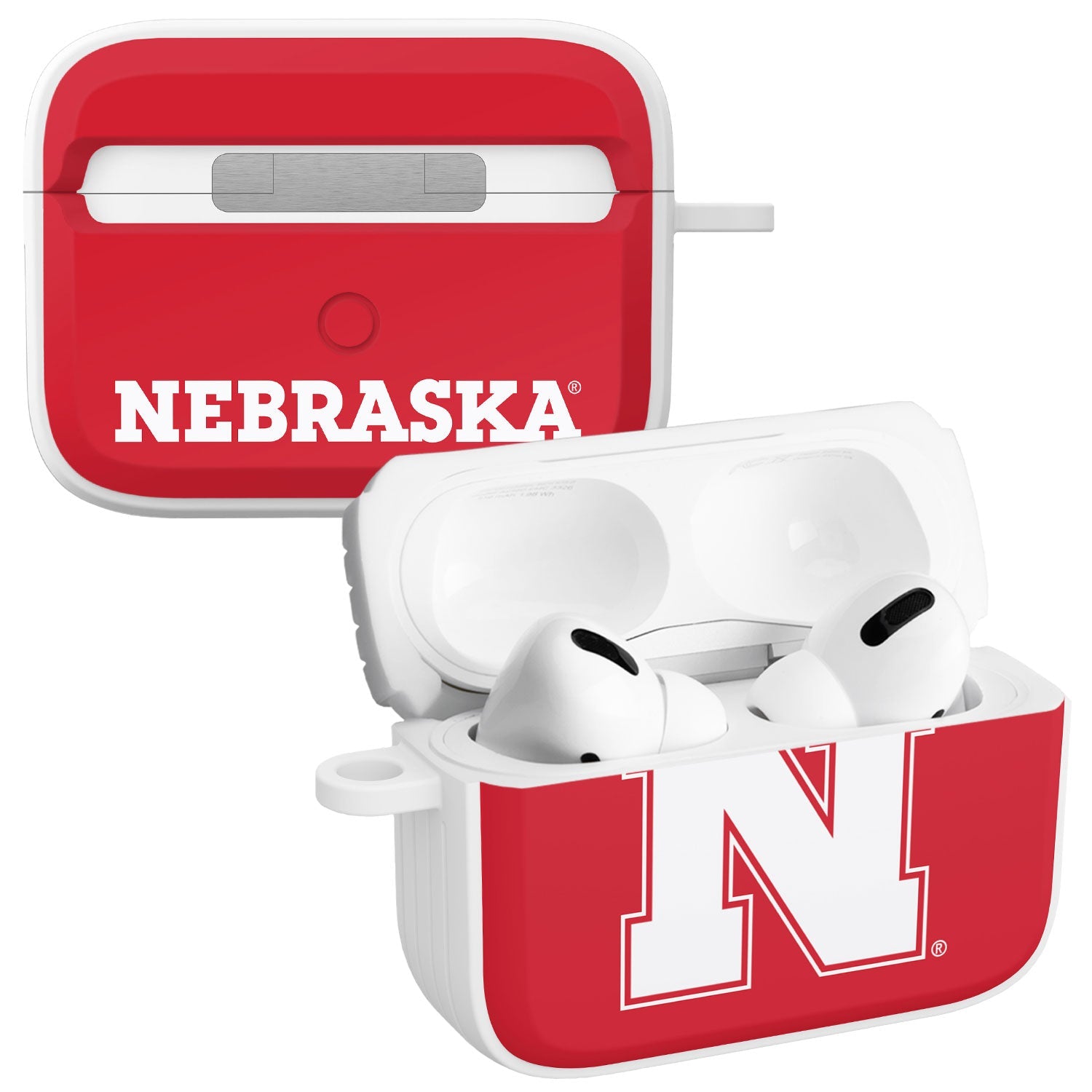 Nebraska Huskers HDX Apple Airpods Pro 1 &amp;amp; 2 Case Cover